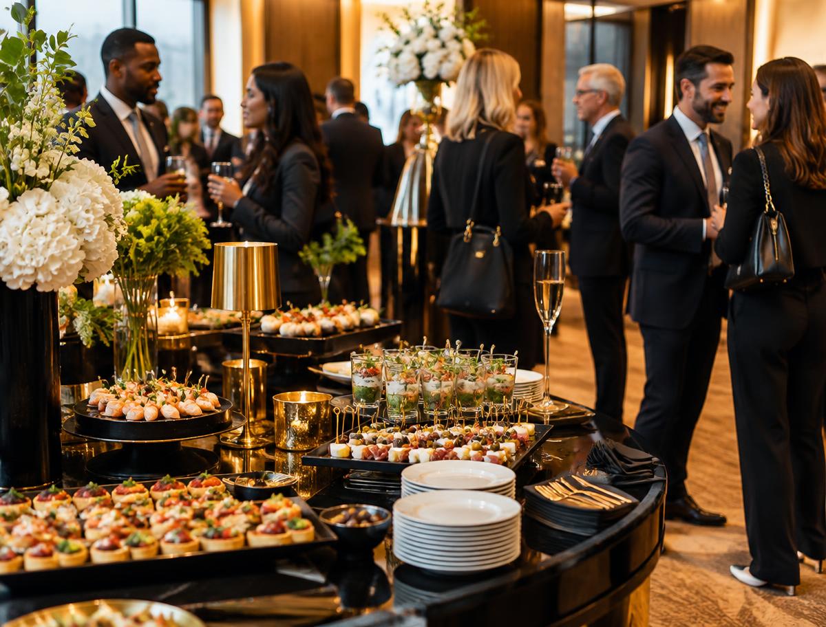 Corporate catered gathering