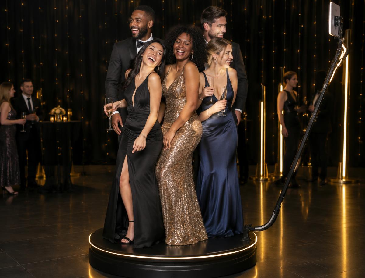 360-degree photo booth experience